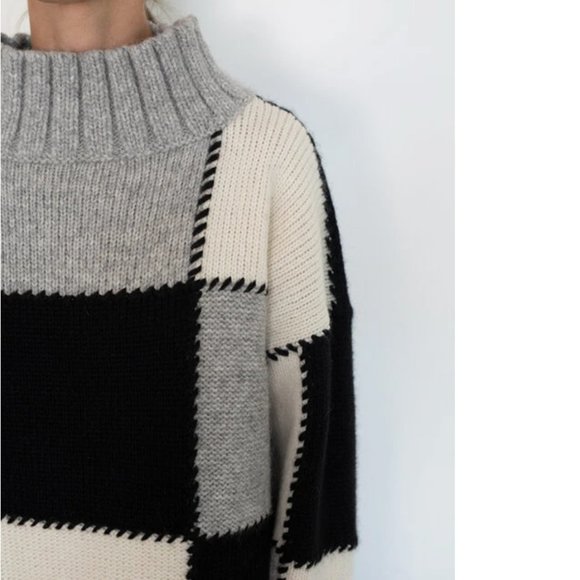 ELEVEN SIX Patchwork Alpaca Sweater - Picture 3 of 11